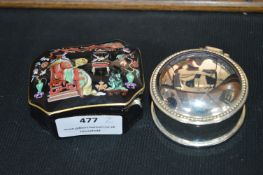 Franklin Mint Musical Porcelain Trinket Box and a
