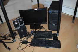 Elite Cooler Master Computer, LG, Monitor, Two Keyboard, Logitech Speakers & Subwoofer