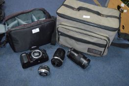 Nikon F801 35mm Film Camera, plus Lenses and Carry