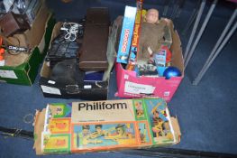 Two Boxes of Vintage Toy and Games