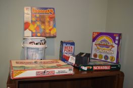 Collection of Board Games; Monopoly, Cranium, Beer Pong, etc.