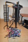 Two Mobile Clothes Rails and Two Boxes of Coat Hangers