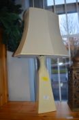 Cream Pottery Table Lamp