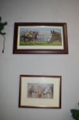 Two Framed Race Horse Prints