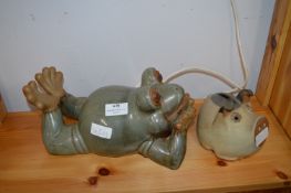 Pottery Frog and a Piggy Bank