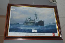 Framed & Signed Jack Rigg Trawler Print - Seven Se
