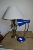 Desk Lamp and a Table Lamp