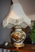 Large Table Lamp with Cream Shade