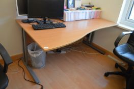 Office Desk with Curved Front