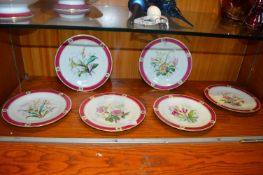 Six Haviland Limoges Hand Painted Plates