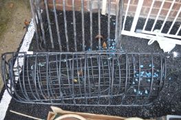 Three Black Metal Planting Baskets