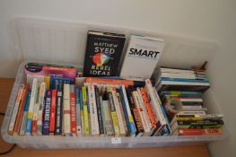 Box Containing Self Help and Other Books