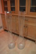 Pair of Large Decorative Glass Vases