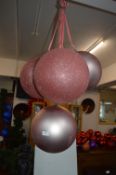 *Four Large Pink Christmas Baubles