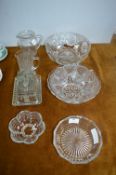 Vintage Glass Fruit Bowls, Jugs, Butter Dish, etc.