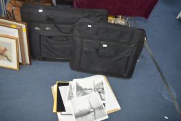 Two Artists Portfolios Containing Prints etc.