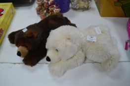 Two Plush Dog Door Stops
