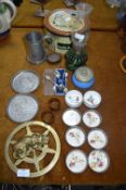 Decorative Items, Brass Trivet, etc.