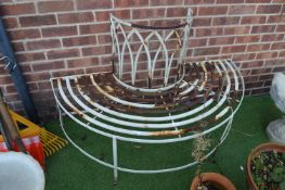 Garden Half Tree Metal Bench