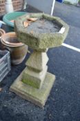 Concrete Stone Effect Birdbath