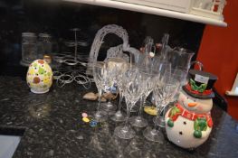 Wine Goblets, Bottles, Christmas Biscuit Jar, VW Money Box, etc.