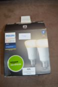Two Philips Hue Wireless Bluetooth Light Bulbs