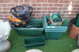 Green Plastic Planters etc.