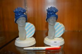 Two Figurines - Ladies with Hats