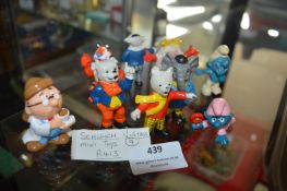 Nine Schleich Vintage Mini Toys