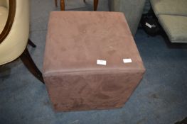*Brown Suede Effect Box Stool