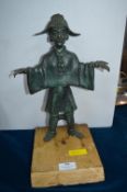Bronze Effect Figure of a Chinese Man