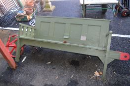 Garden Bench with Cast Iron Wheel (requires attent