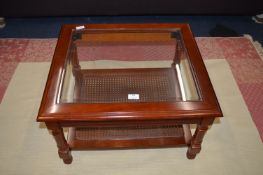 Glass Topped Coffee Table