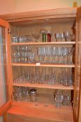 Four Shelves of Assorted Drinking Glassware