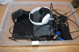 Xbox One with Controller, Headset and Assorted Cables