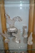 Glass Cockerel by Nachmann, plus Two Birds and a D