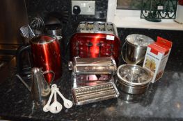 Four Slice Toaster, Kettle, Pasta Maker, Ice Bucket, Condiment Dispenser, etc.