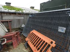 *Twenty-Six Section of Heras Fencing, ~Forty-Five Rubber Feet and Clamps