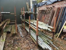 *Five Steel Stillage Containing Scaffold Tube and Wood Crate Containing Scaffold Clips