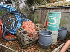 *Wood Crates Containing Site Fencing, Metal and Timber Stakes, etc.