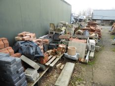 *Fourteen Pallets Containing Assorted Stone, Tiles, Concrete, etc.