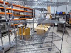 * wire rack 1480w x 600d x 1900h on castors