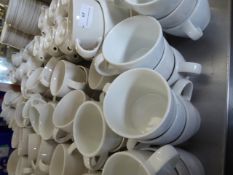 * approximately 40 white large cups