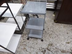 * small shelving unit on castors. 330w x 330d x 800h