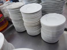 * approximately 90 white saucers and side plates 16 cm