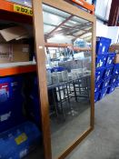 * large wooden framed wall mirror 1200 x 2000