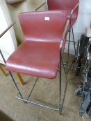 *Two Tubular Framed Bar Chairs