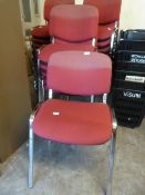 *Ten Chrome Framed Upholstered Chairs