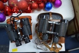 Tohyoh 8x40 Leather Cased Binoculars and One Other