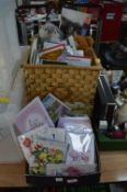 Basket of Cards, Soft Toys, etc. and a Box of Birt